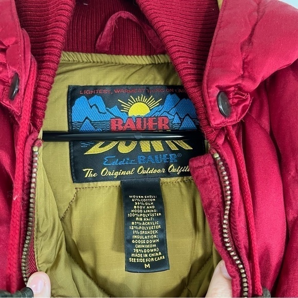 Eddie Bauer Vintage Down Hooded Jacket - Picture 6 of 7